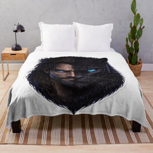Item preview, Half Man Half Panther Face – Dark Streetwear Hybrid Sticker designed and sold by KrishAuraa.