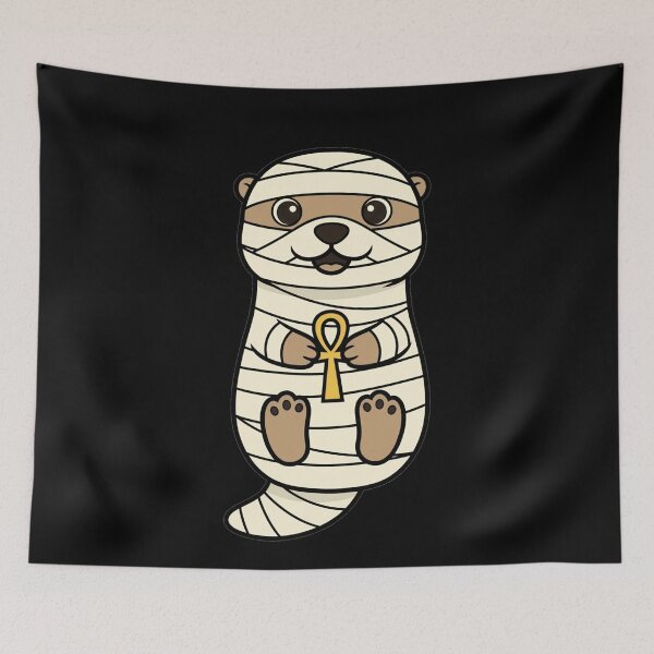 Item preview, Cute Mummy Otter Kawaii Halloween Egyptian Ankh designed and sold by k3rstman1.