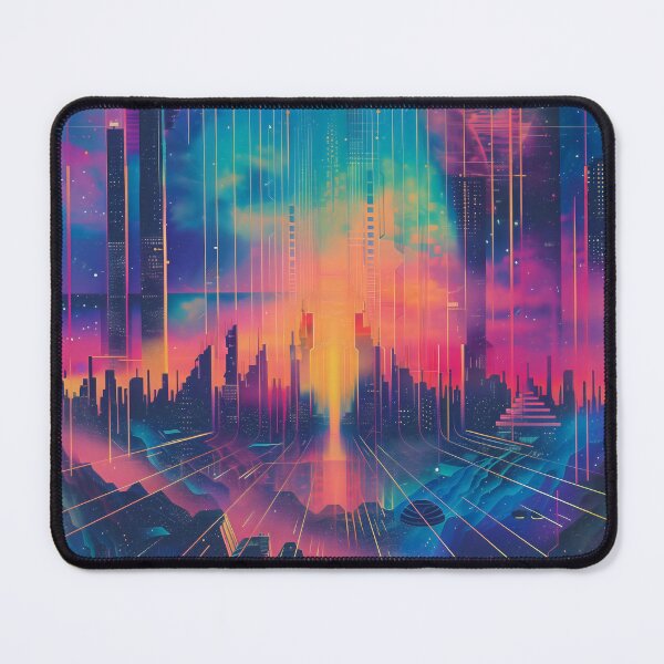 Item preview, Cyberpunk Synthwave Cityscape Retro 80s Poster designed and sold by LuminousFoundry.