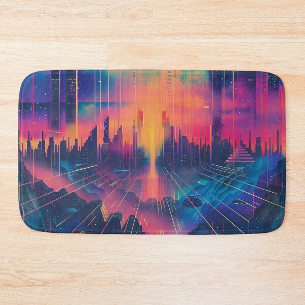 Item preview, Cyberpunk Synthwave Cityscape Retro 80s Poster designed and sold by LuminousFoundry.