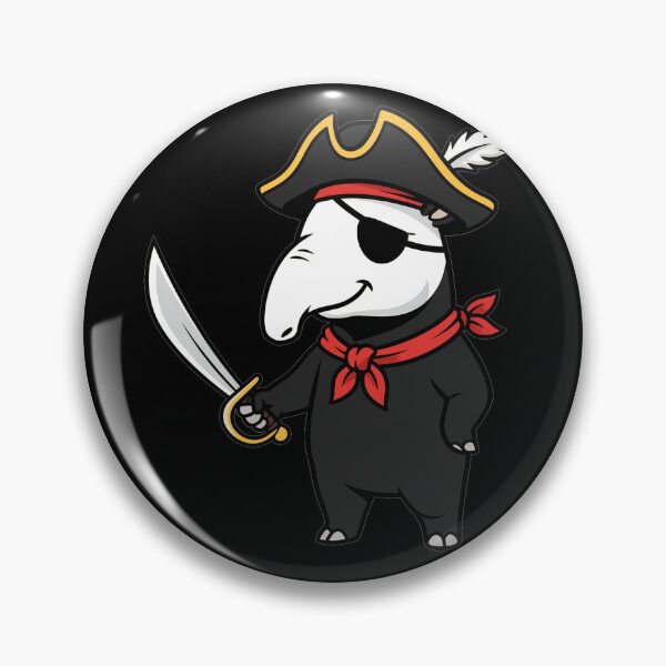 Item preview, Cute Cartoon Anteater Pirate Captain with Cutlass designed and sold by k3rstman1.