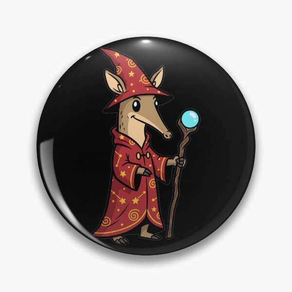 Item preview, Whimsical Aardvark Wizard Mage with Magic Staff designed and sold by k3rstman1.