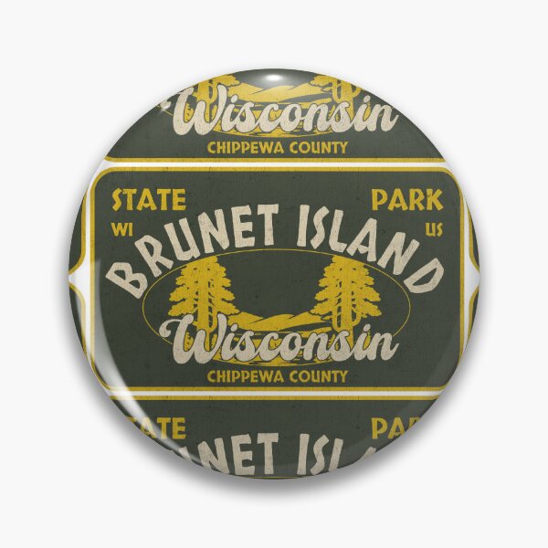Item preview, Brunet Island State Park, Chippewa County, Wisconsin, badge design designed and sold by Wanderful-roads.