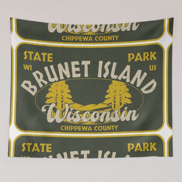Item preview, Brunet Island State Park, Chippewa County, Wisconsin, badge design designed and sold by Wanderful-roads.