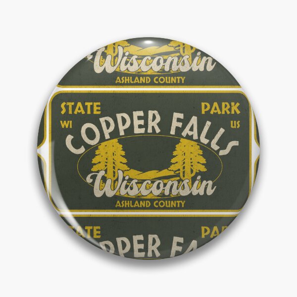 Item preview, Copper Falls State Park, Ashland County, Wisconsin, badge design designed and sold by Wanderful-roads.