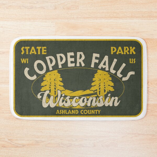Item preview, Copper Falls State Park, Ashland County, Wisconsin, badge design designed and sold by Wanderful-roads.