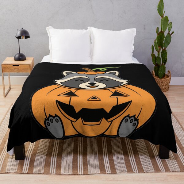 Item preview, Kawaii Raccoon Jack O Lantern Halloween Pumpkin designed and sold by k3rstman1.