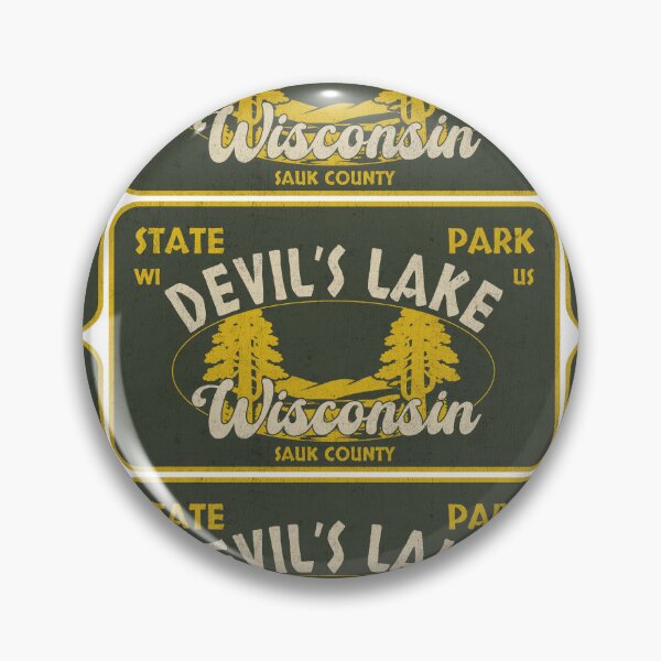 Item preview, Devil's Lake State Park, Sauk County, Wisconsin, badge design designed and sold by Wanderful-roads.