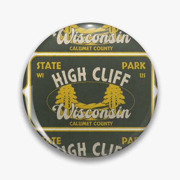 Item preview, High Cliff State Park, Calumet County, Wisconsin, badge design designed and sold by Wanderful-roads.