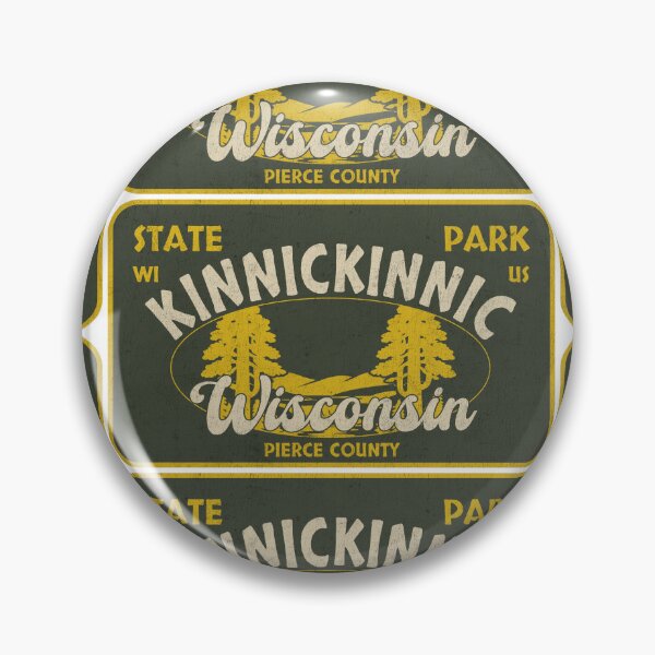 Item preview, Kinnickinnic State Park, Pierce County, Wisconsin, badge design designed and sold by Wanderful-roads.