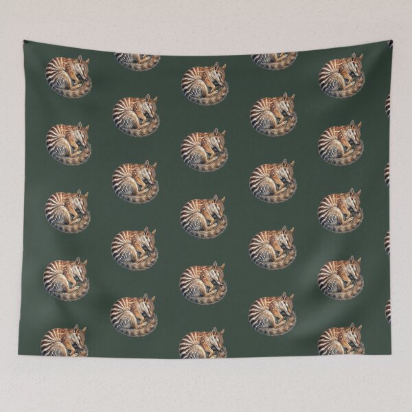 Item preview, Sleeping Numbat Illustration - Curled Up Australian Marsupial Nature Art designed and sold by Wennebabs.