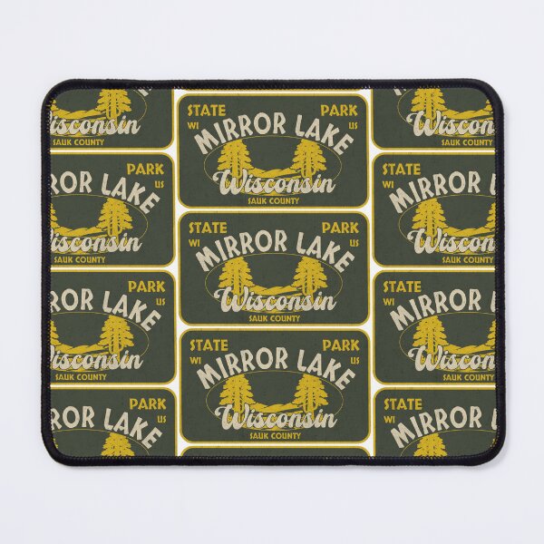 Item preview, Mirror Lake State Park, Sauk County, Wisconsin, badge design designed and sold by Wanderful-roads.