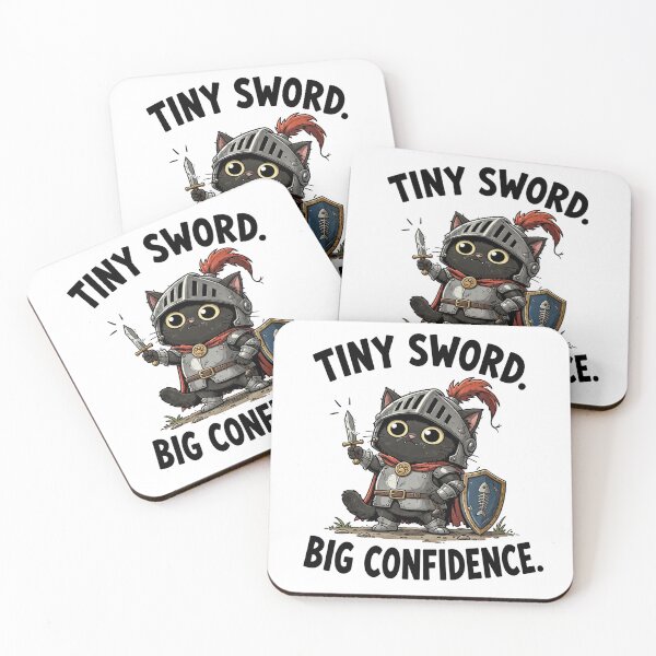 Item preview, Tiny Sword Big Confidence Cat designed and sold by MonkiFlipp.