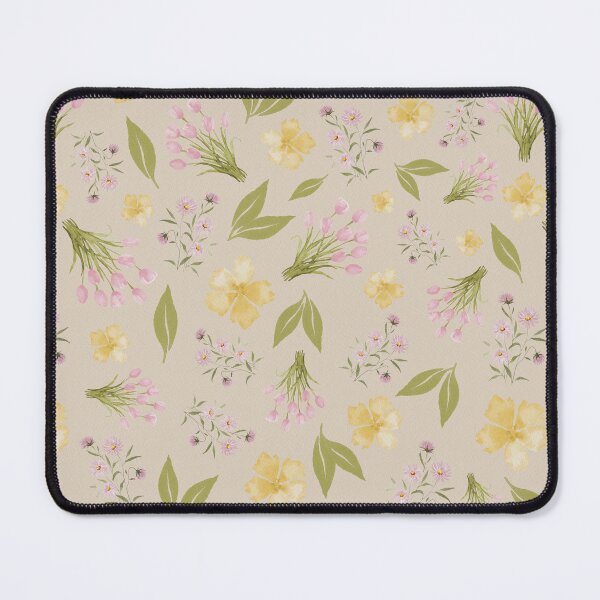 Item preview, Whimiscal Cottagecore Watercolor Floral Pattern on a angora colored background designed and sold by Designs by christel_treiber.