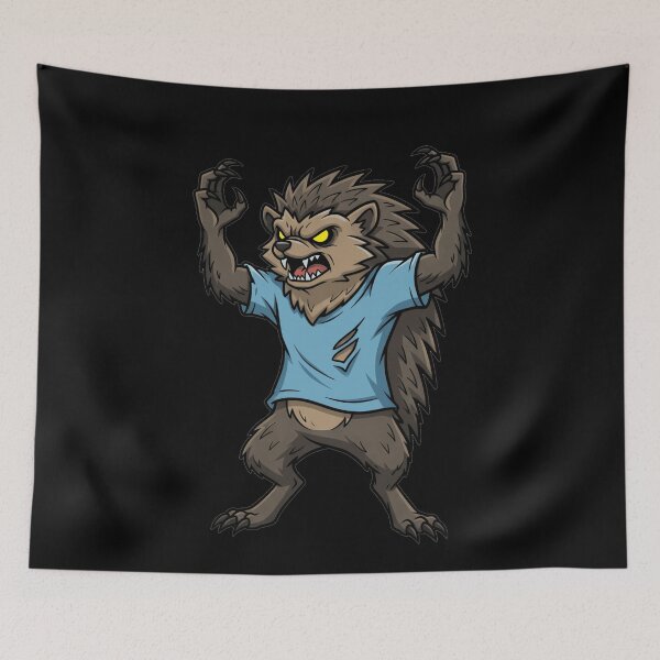 Item preview, Fierce Angry Werewolf Hedgehog Monster Beast designed and sold by k3rstman1.