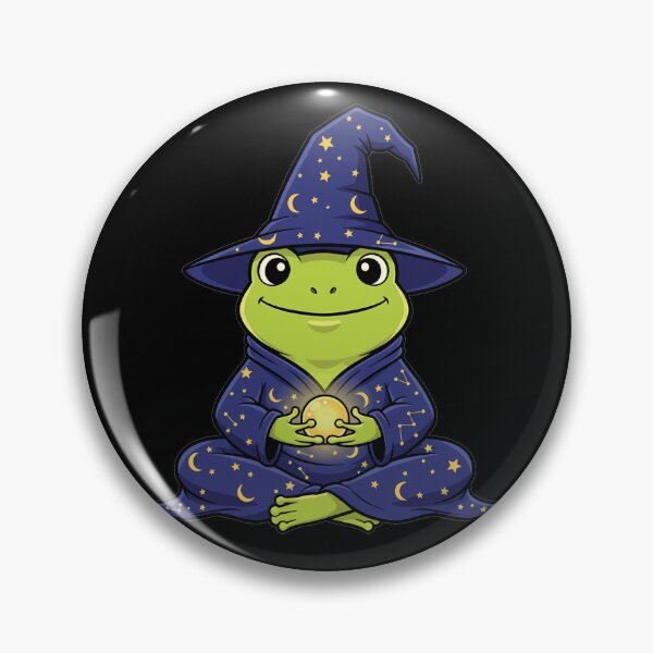 Item preview, Cute Frog Wizard Celestial Magic Crystal Ball designed and sold by k3rstman1.