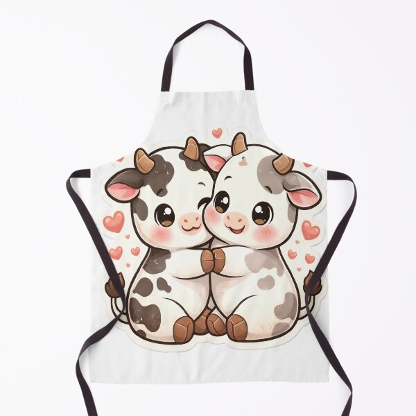 Item preview, Cute Kawaii Cows in Love Hugging Sticker | Adorable Cow Couple designed and sold by GRYFFWEAR.