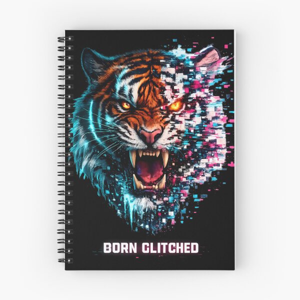 Item preview, Cyberpunk Tiger Glitch Art Born Glitched Neon T-Shirt designed and sold by etuvibes.
