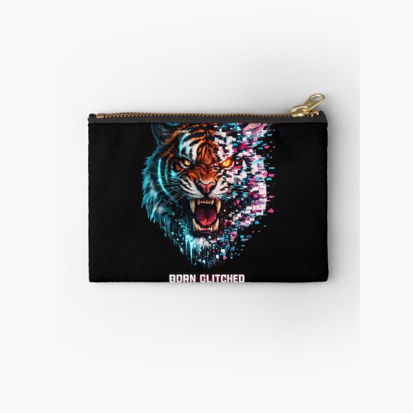 Artikelvorschau, Cyberpunk Tiger Glitch Art Born Glitched Neon T-Shirt entworfen und verkauft von etuvibes.