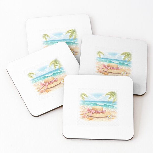 Item preview, Summer Beach Aesthetic – Straw Hat and Ocean View Design designed and sold by popmug.