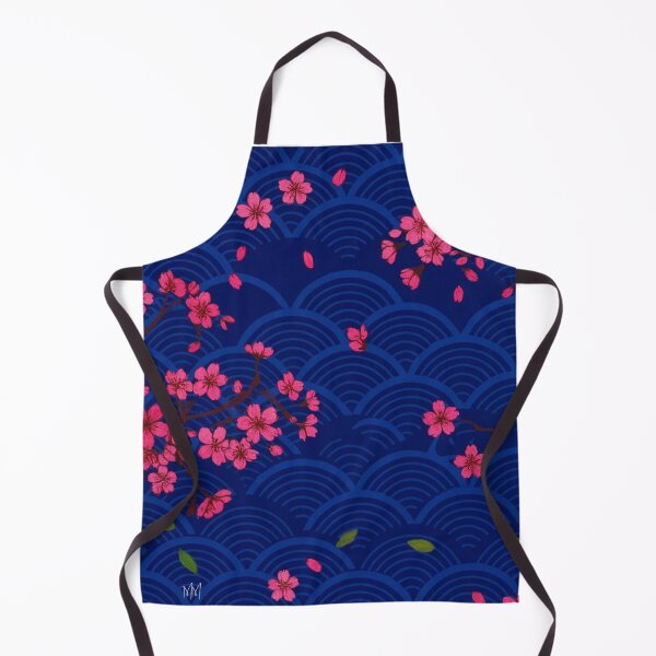 Item preview, Japanese Art - Seigaiha Wave & Sakura Blossoms – WildPaletteMM designed and sold by WildPaletteMM.