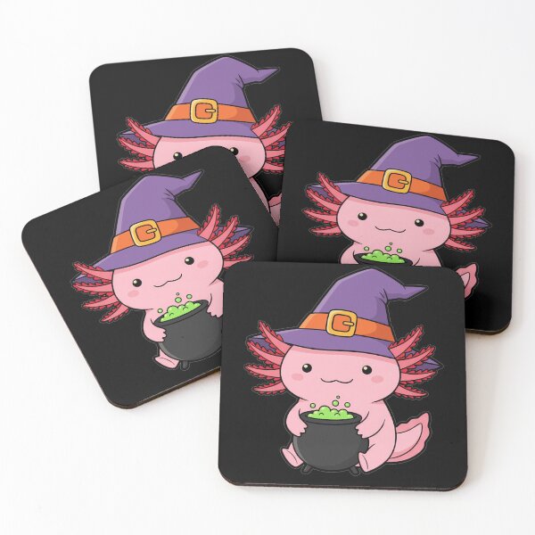 Item preview, Cute Kawaii Witch Axolotl Halloween Potion Cauldron designed and sold by k3rstman1.