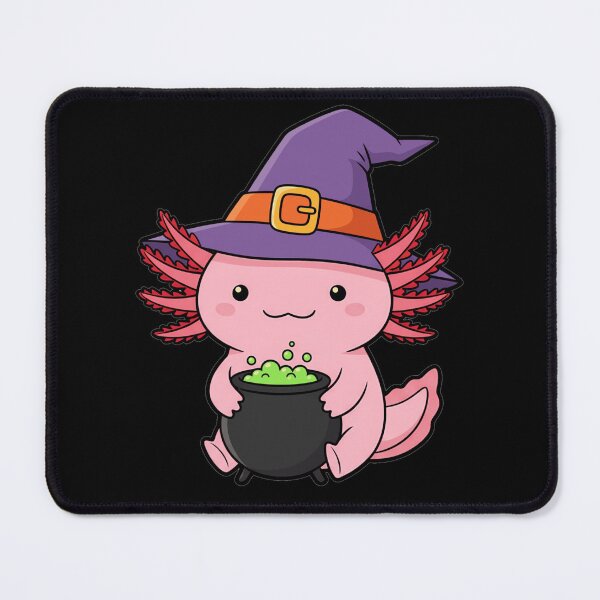 Item preview, Cute Kawaii Witch Axolotl Halloween Potion Cauldron designed and sold by k3rstman1.