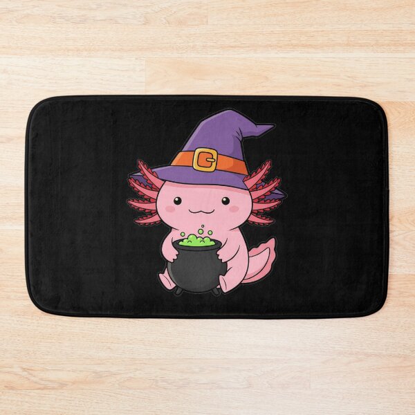 Item preview, Cute Kawaii Witch Axolotl Halloween Potion Cauldron designed and sold by k3rstman1.