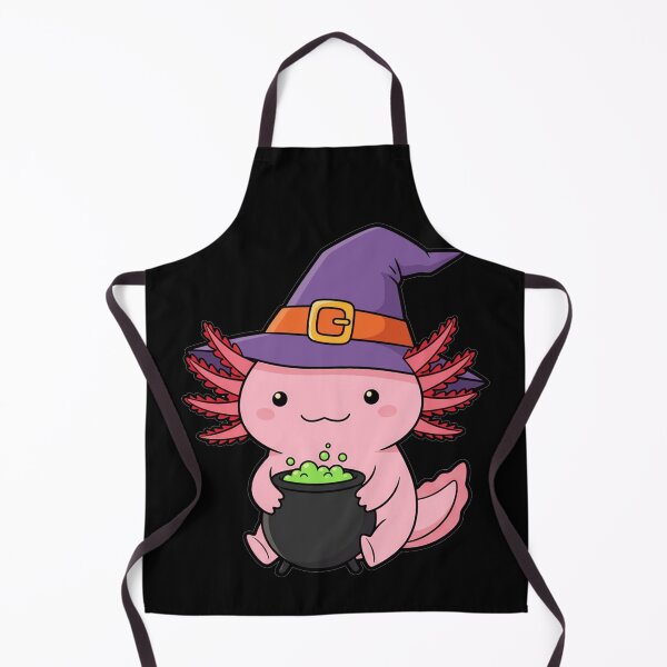 Item preview, Cute Kawaii Witch Axolotl Halloween Potion Cauldron designed and sold by k3rstman1.