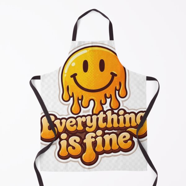 Item preview, Melting Smiley “Everything Is Fine” Sticker | Funny Aesthetic Meme designed and sold by Stickzyco.