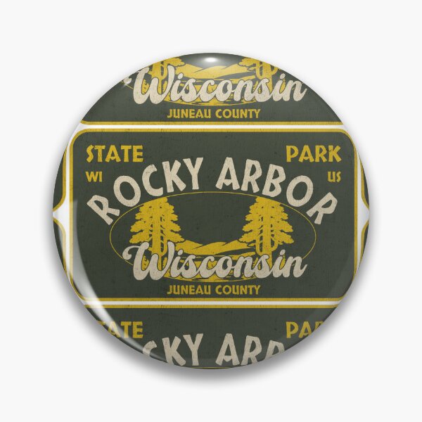 Item preview, Rocky Arbor State Park, Juneau County, Wisconsin, badge design designed and sold by Wanderful-roads.