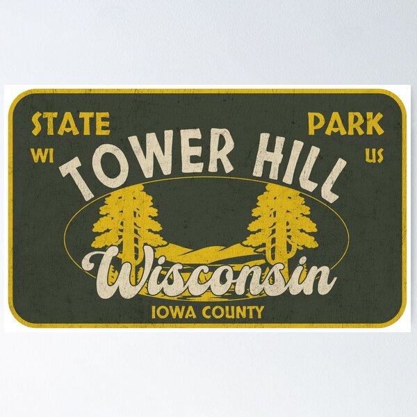 Item preview, Tower Hill State Park, Iowa County, Wisconsin, badge design designed and sold by Wanderful-roads.