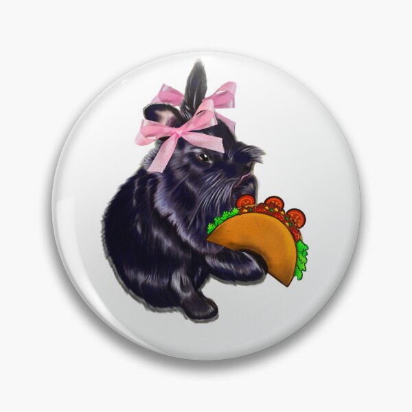 Item preview, Taco Tuesday Black Lionhead Rabbit Pink Bows Coquette Meme designed and sold by Artonmytee.