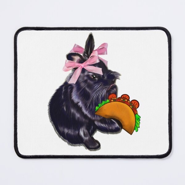 Item preview, Taco Tuesday Black Lionhead Rabbit Pink Bows Coquette Meme designed and sold by Artonmytee.