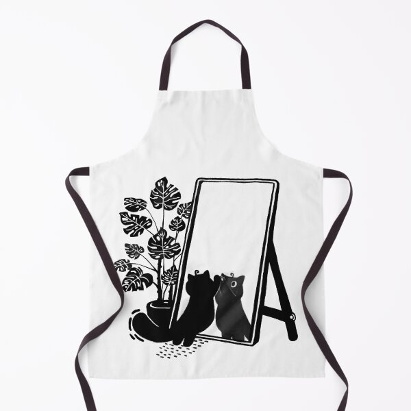 Item preview, Confused by Mirror Black Cat Illustration designed and sold by Manjia-Art.
