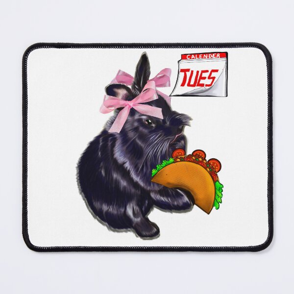 Item preview, Taco Tuesday Black Lionhead Rabbit Pink Bows Coquette Foodie Meme designed and sold by Artonmytee.