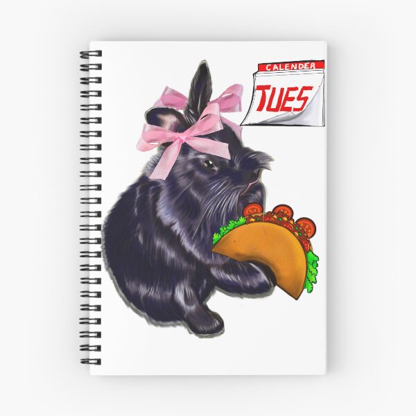 Item preview, Taco Tuesday Black Lionhead Rabbit Pink Bows Coquette Foodie Meme designed and sold by Artonmytee.