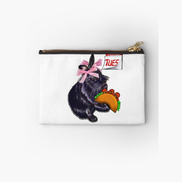 Item preview, Taco Tuesday Black Lionhead Rabbit Pink Bows Coquette Foodie Meme designed and sold by Artonmytee.