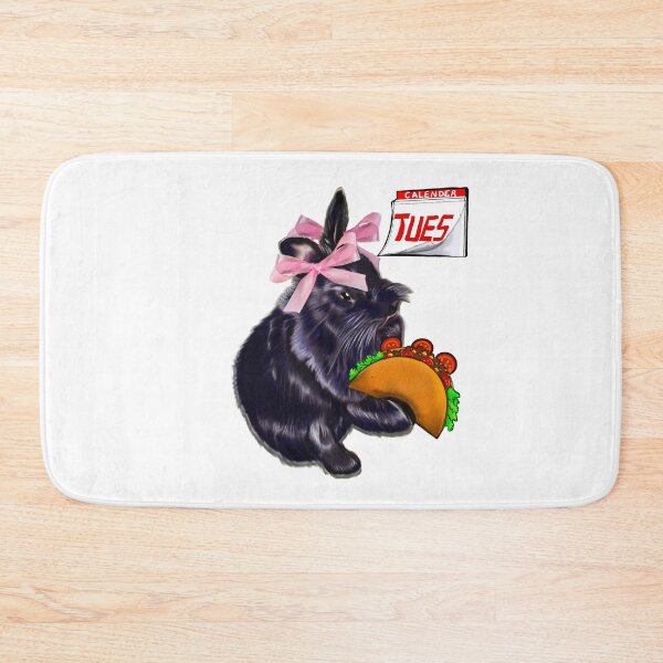Item preview, Taco Tuesday Black Lionhead Rabbit Pink Bows Coquette Foodie Meme designed and sold by Artonmytee.