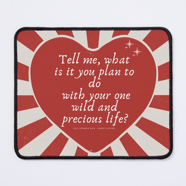 Item preview, Mary Oliver Quote Poster – One Wild and Precious Life – Inspirational Wall Art – The Summer Day Poetry Print designed and sold by Poeticrituation.