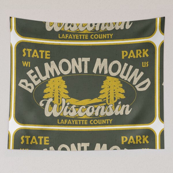 Item preview, Belmont Mound State Park, Lafayette County, Wisconsin, badge design designed and sold by Wanderful-roads.