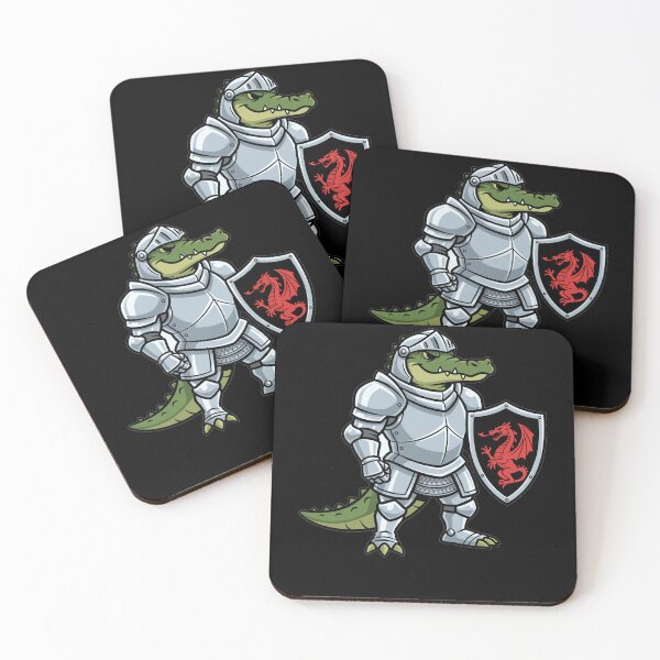 Item preview, Medieval Crocodile Knight with Dragon Shield designed and sold by k3rstman1.