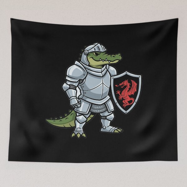 Item preview, Medieval Crocodile Knight with Dragon Shield designed and sold by k3rstman1.