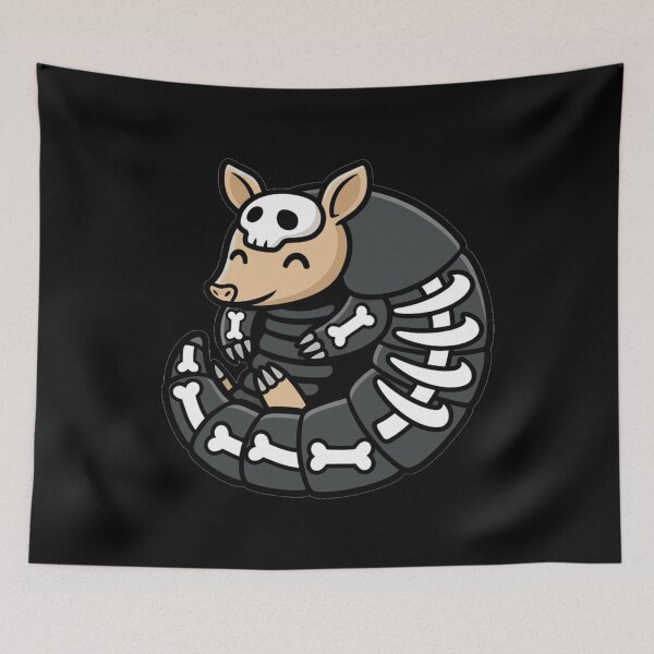 Item preview, Cute Gothic Armadillo Skeleton Kawaii Spooky Bones designed and sold by k3rstman1.