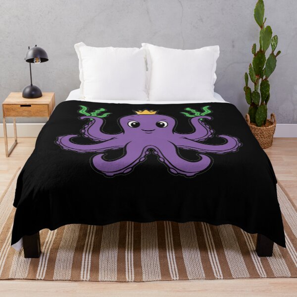 Item preview, Cute Purple Octopus King with Gold Crown designed and sold by k3rstman1.