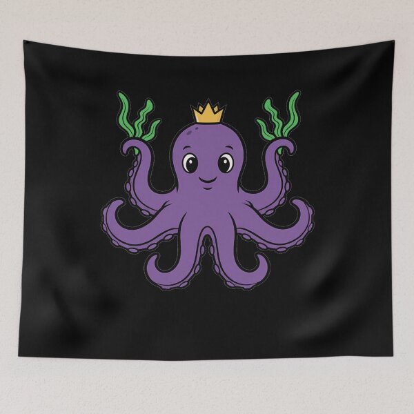 Item preview, Cute Purple Octopus King with Gold Crown designed and sold by k3rstman1.