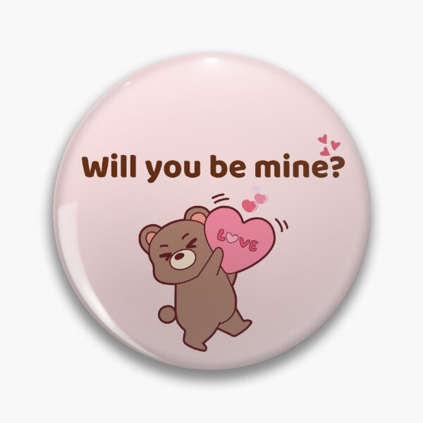 Item preview, Will You Be Mine? - Cute Kawaii Bear with Heart  designed and sold by Rehnair.