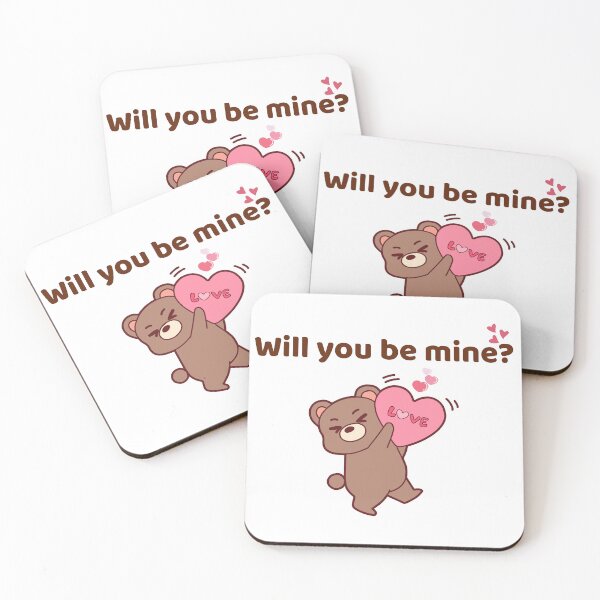 Item preview, Will You Be Mine? - Cute Kawaii Bear with Heart  designed and sold by Rehnair.