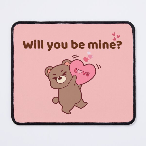 Item preview, Will You Be Mine? - Cute Kawaii Bear with Heart designed and sold by Rehnair.