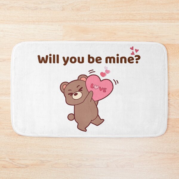 Item preview, Will You Be Mine? - Cute Kawaii Bear with Heart  designed and sold by Rehnair.